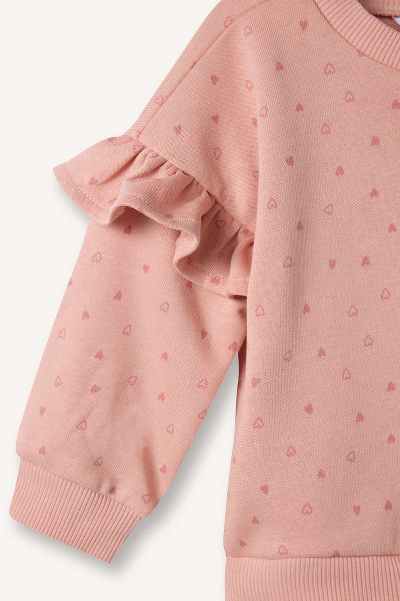 ديفاكتو طقم بناتي سويت شيرت وبنطلون قصة عادية - قطعتين - Image 3